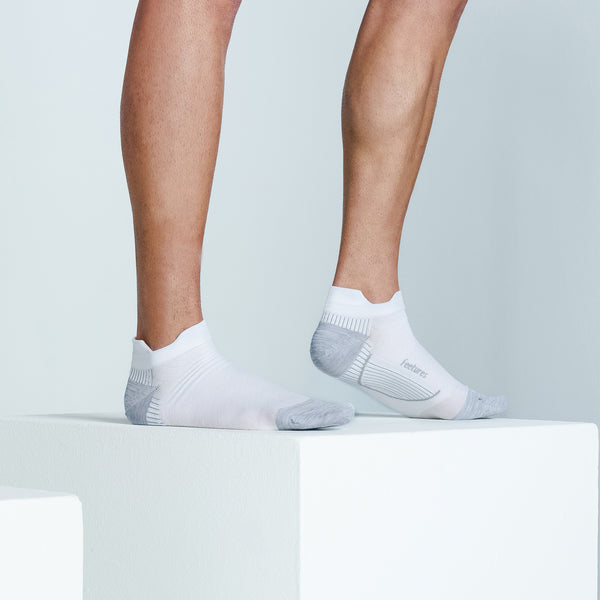 Feetures Plantar Fasciitis Relief Sock Light Cushion Tab 6 Pack White Mix