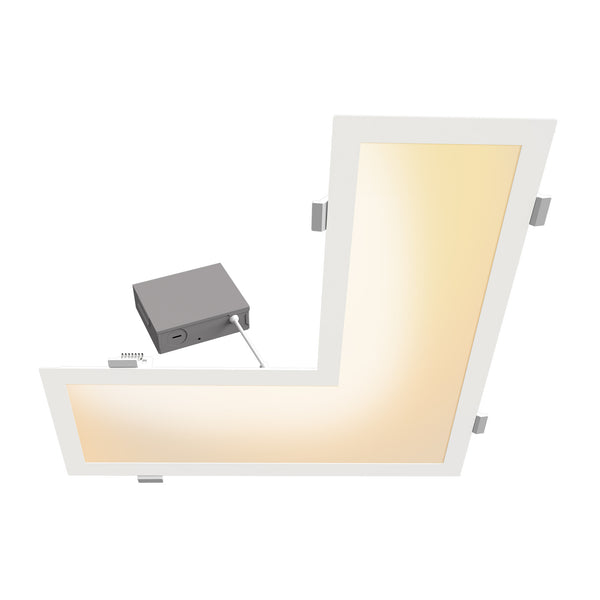 Feit Electric 1 Ft. X 1 Ft. 30W (125W Replacement) Adjustable White L-Shape Linear LED Canless Recessed Downlight