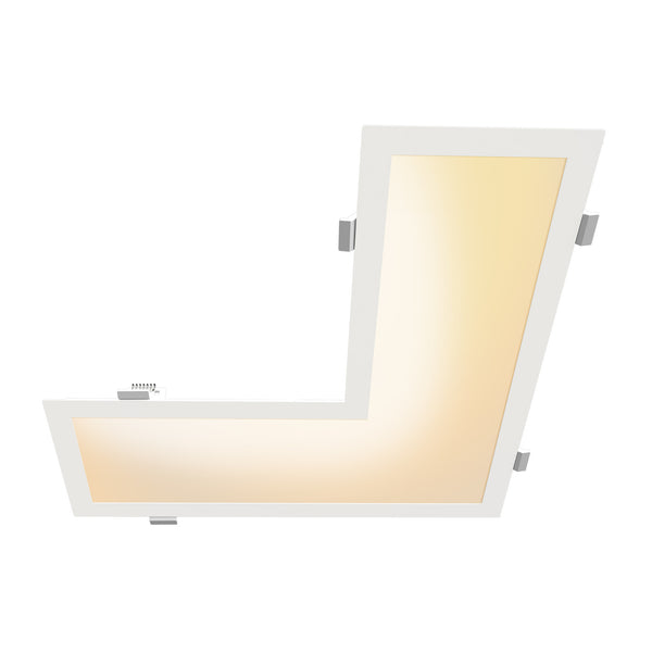 feit electric 1 ft. x 1 ft. 30W (125W Replacement) Adjustable White L-Shape Linear LED Canless Recessed Downlight