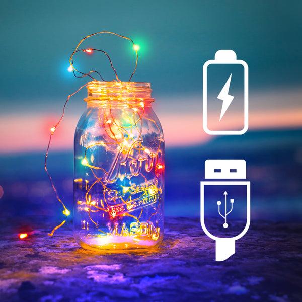 Feit Electric 10 Ft. Multicolor Silver Wire Fairy String Light