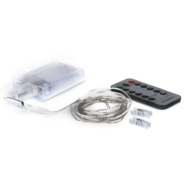 feit electric 10 ft. Multicolor Silver Wire Fairy String Light