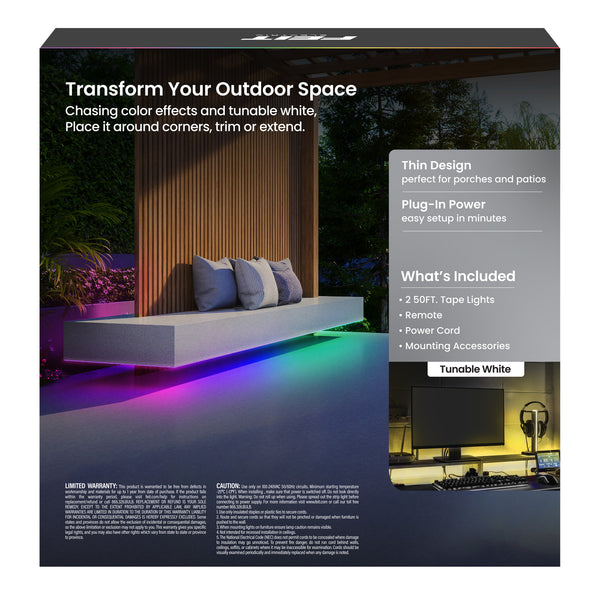 Feit Electric 100 Ft. LED Color Chasing And Tunable White Tape Light With Remote