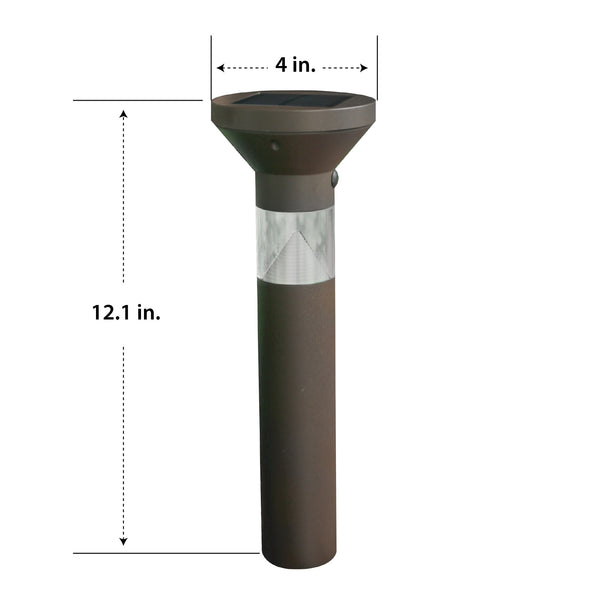 Feit Electric 12 In. OneSync Landscape Bronze Solar Bollard Light