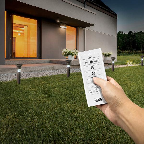 Feit Electric 12 In. OneSync Landscape Bronze Solar Bollard Light