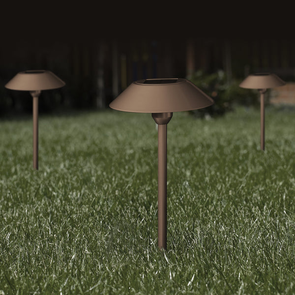 Feit Electric 12 In. OneSync Landscape Bronze Solar Pathway Light Starter Kit