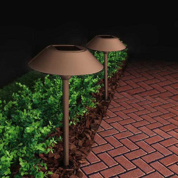 Feit Electric 12 In. OneSync Landscape Bronze Solar Pathway Light Starter Kit