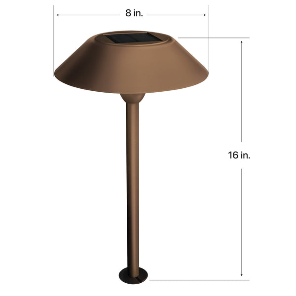 Feit Electric 12 In. OneSync Landscape Bronze Solar Pathway Light