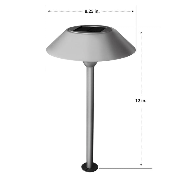 Feit Electric 12 In. OneSync Landscape Nickel Solar Pathway Light (6-Pack)