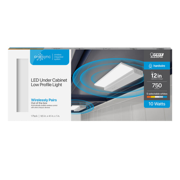 Feit Electric 12 In. Selectable White OneSync Undercabinet Flat Panel LED