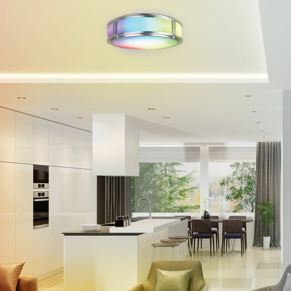 Feit Electric 13 In. RGBW Flush Mount Smart Ceiling Fixture