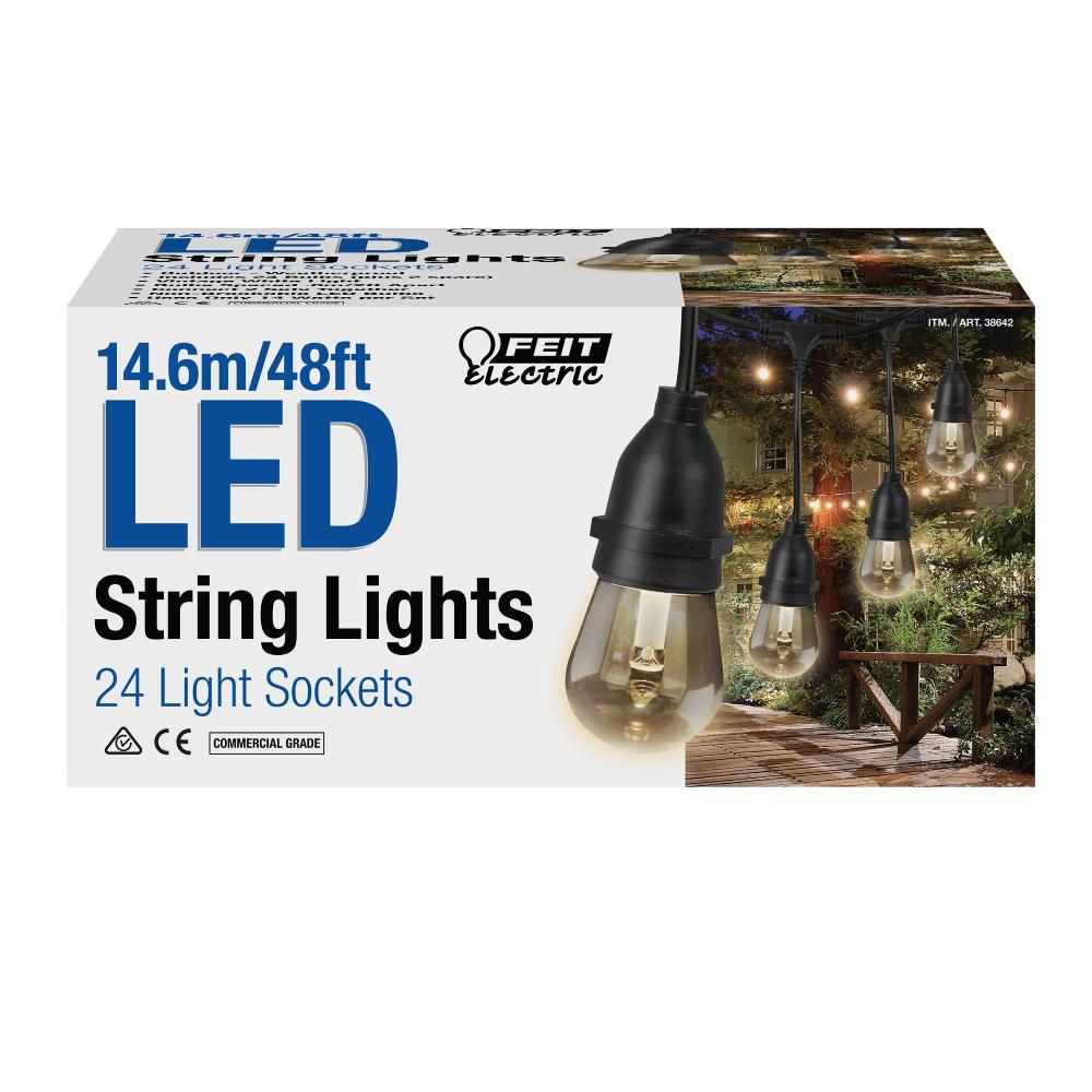 Feit Electric 14.6m Heavy-Duty Indoor Outdoor String Lights