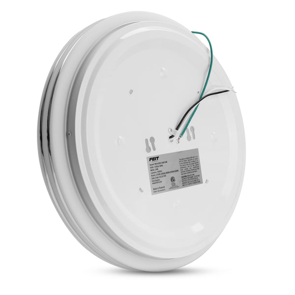 Feit Electric 14 In. Dimmable Adjustable White LED Flush Mount Ceiling Fixture Chrome