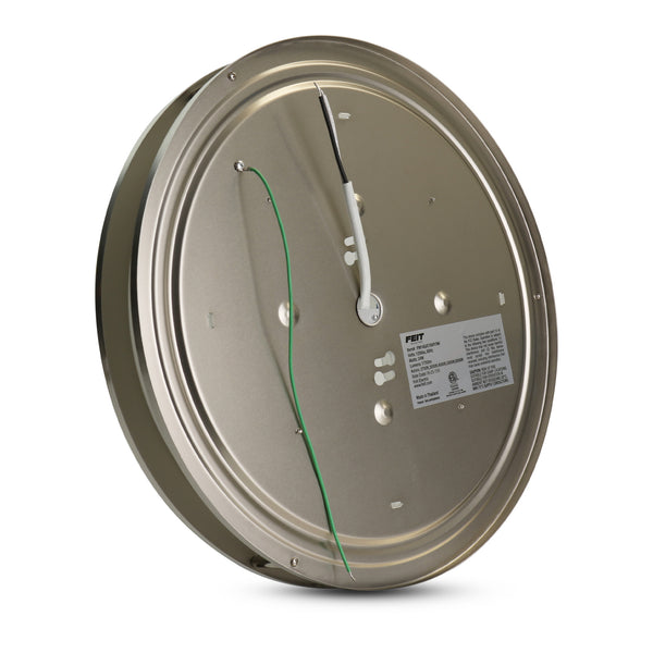 Feit Electric 14 In. Dimmable Adjustable White LED Flush Mount Ceiling Fixture Brushed Nickel