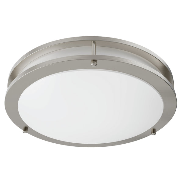 feit electric 14 in. Dimmable Adjustable White LED Flush Mount Ceiling Fixture Brushed Nickel
