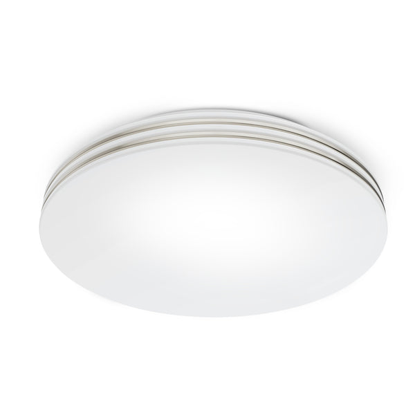 feit electric 14 in. Dimmable Adjustable White LED Flush Mount Ceiling Fixture Chrome