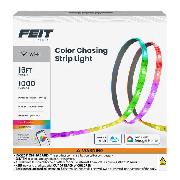 Feit Electric 16 Ft. Smart Color Chasing Strip Light