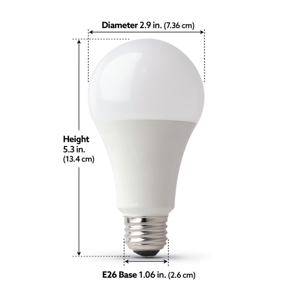 Feit Electric 17.7W (100W Replacement) RGBW A21 (E26 Base) Dimmable Alexa Google Smart Wi-Fi LED Bulb