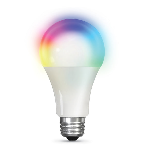 feit electric 17.7W (100W Replacement) RGBW A21 (E26 Base) Dimmable Alexa Google Smart Wi-Fi LED Bulb