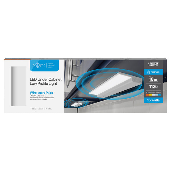 Feit Electric 18 In. Selectable White OneSync Undercabinet Flat Panel LED