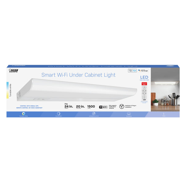 Feit Electric 24 In. 20W Selectable White Smart Under Cabinet Flat Panel LED Fixture