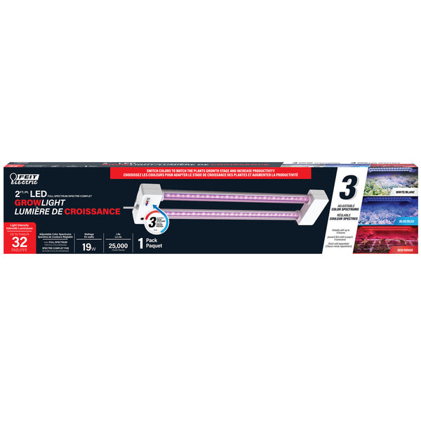 Feit Electric 24 Inch 19W Selectable Spectrum LED Grow Light