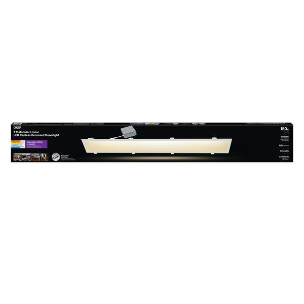 Feit Electric 3 Ft. 45W (150W Replacement) Adjustable White Linear LED Canless Recessed Downlight