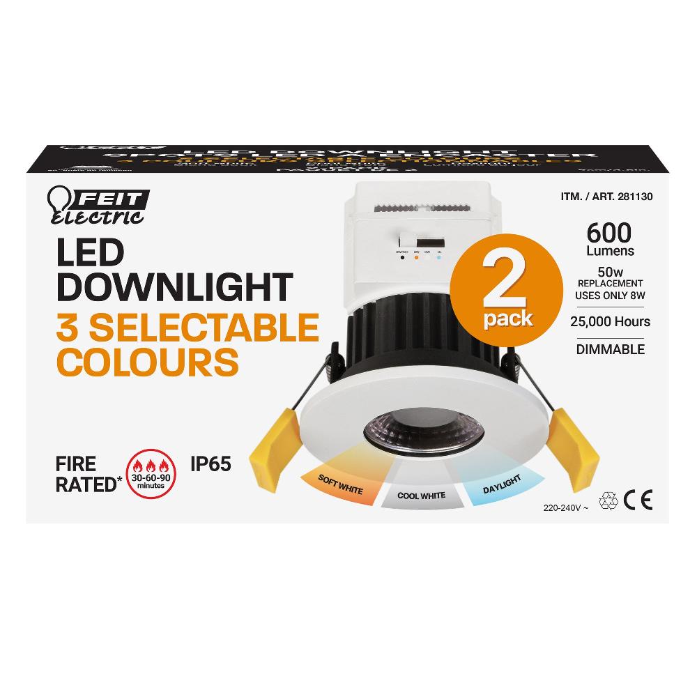 Feit Electric 3 In. 8W (50W Replacement) 3 Selectable Colours LED Downlight