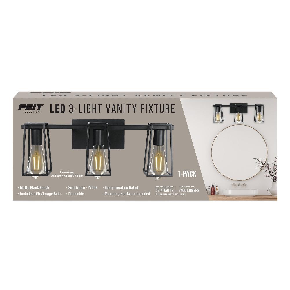 Feit Electric 3-Light LED Vanity With Bulbs Soft White