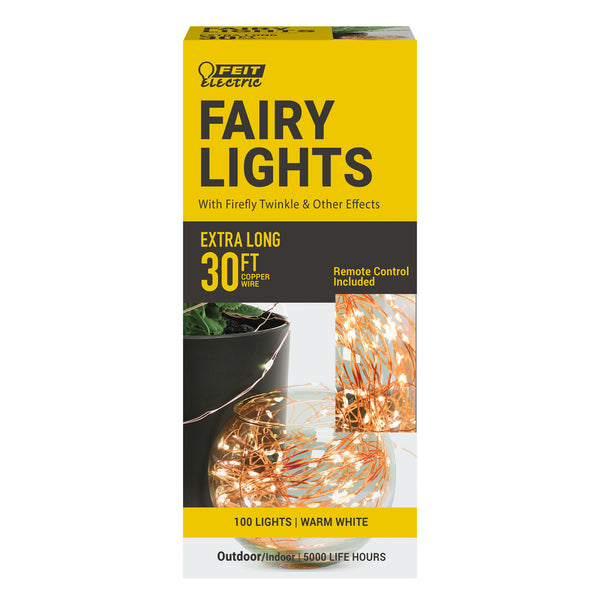 Feit Electric 30 Ft. Warm White Copper Wire Fairy String Lights