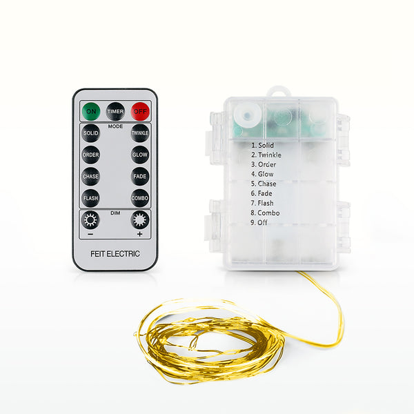 feit electric 30 ft. Warm White Copper Wire Fairy String Lights