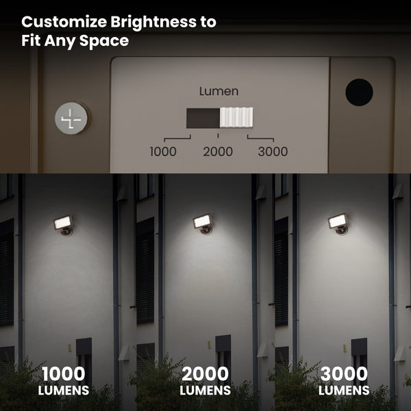 Feit Electric 3000/2000/1000 Lumens Bright White (4000K) Commercial Flood Light Bronze