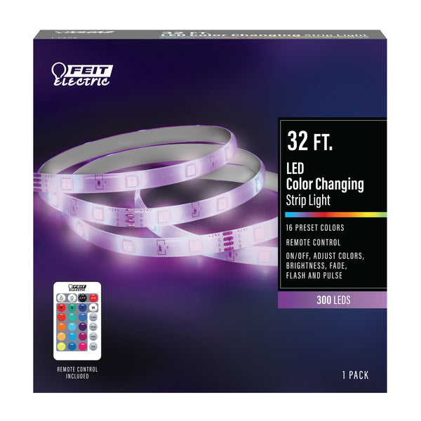 Feit Electric 32 Ft. Color Changing LED Strip Light With Remote