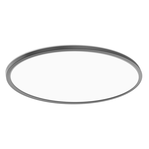 feit electric 32 in. 50W 6-Way Selectable White Oval Nickel and Matte Black Edge-lit Flat Panel Ceiling Light