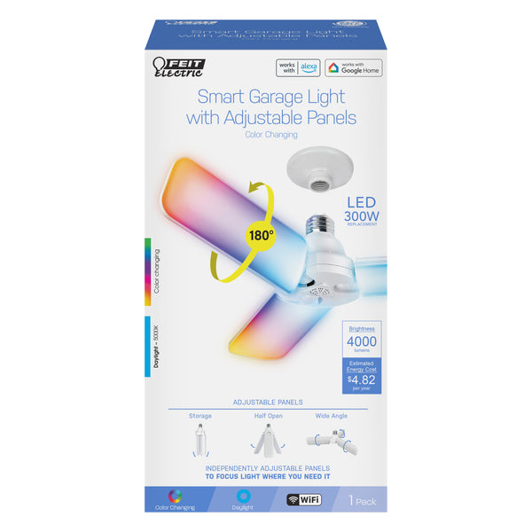 Feit Electric 4000 Lumen Smart Color Changing And Daylight White E26 Base LED Multi-Directional Light