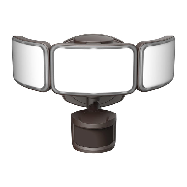 feit electric 46W Daylight (5000K) Bronze Triple Head Dusk to Dawn Motion Sensor LED Flood Light