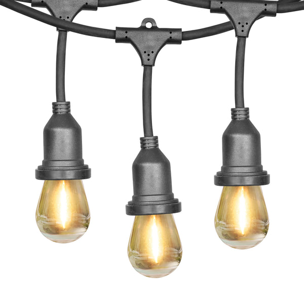 feit electric 48 ft. 14.6 m 24W Soft White (2200K) S14 Shape (E26 Base) LED String Light Set