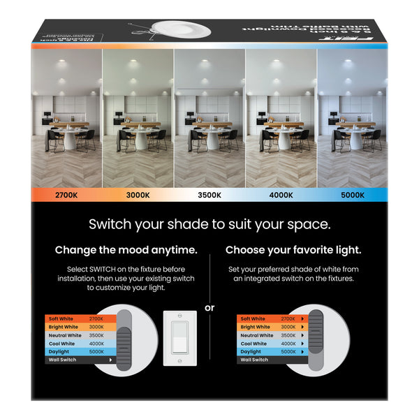 Feit Electric 5-6 In. 75W Replacement Adjustable White Dimmable Enhance LED Recessed Downlight