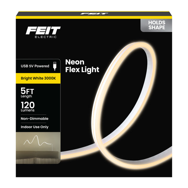 Feit Electric 5 Ft. Indoor USB-Powered White Neon Flex Light