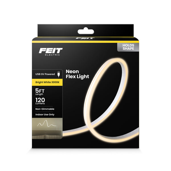 Feit Electric 5 Ft. Indoor USB-Powered White Neon Flex Light