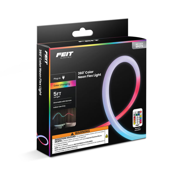 Feit Electric 5 Ft. LED 360° Color Chasing Neon Light With Remote