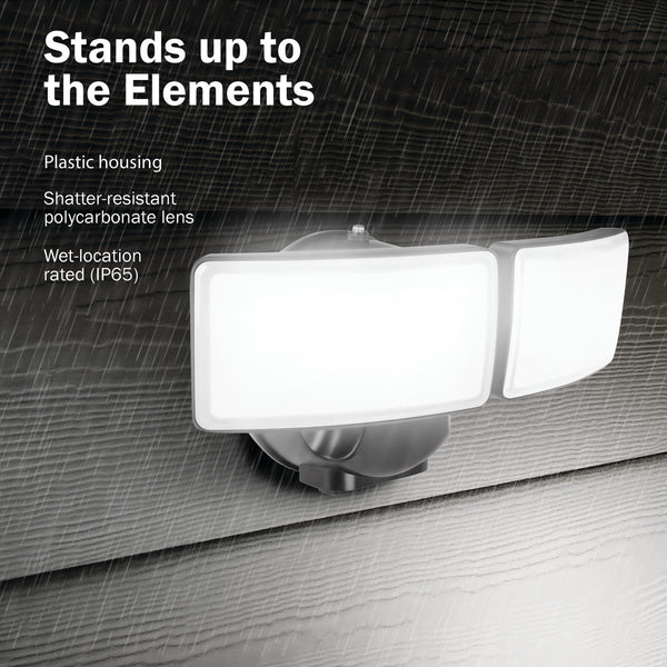 Feit Electric 50W 5000L Selectable Color Dual Head LED Motion Security Flood Light Bronze