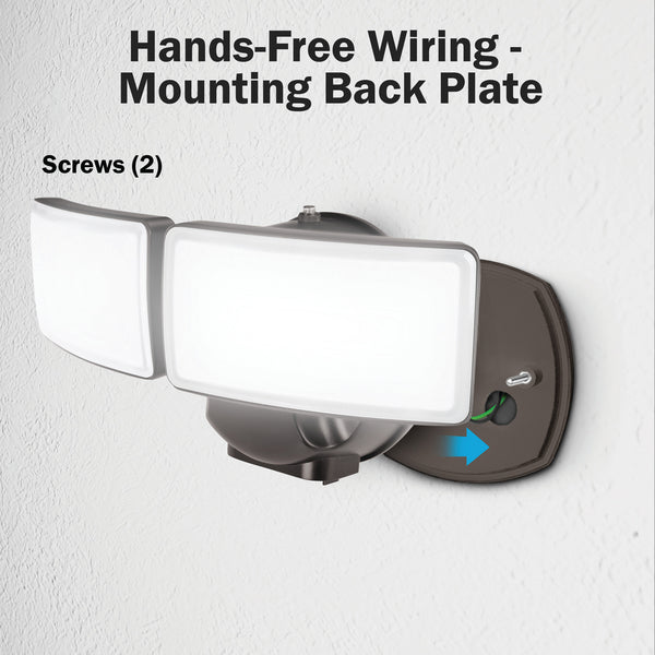 Feit Electric 50W 5000L Selectable Color Dual Head LED Motion Security Flood Light Bronze