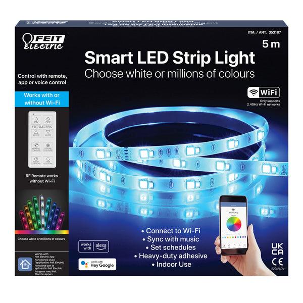 Feit Electric 5m Colour Changing LED Smart Strip Light