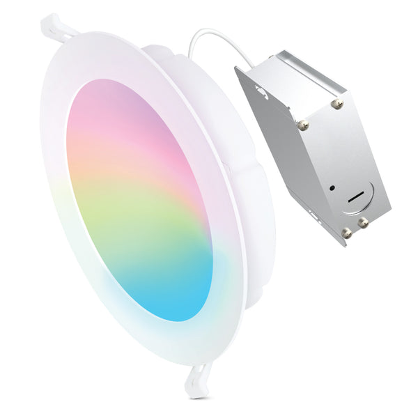 feit electric 6 in. 15W (65W Replacement) Tethered J-Box Smart Canless LED Downlight