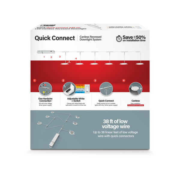 Feit Electric 6 In. Quick Connect LED Canless Recessed Downlight Add-on