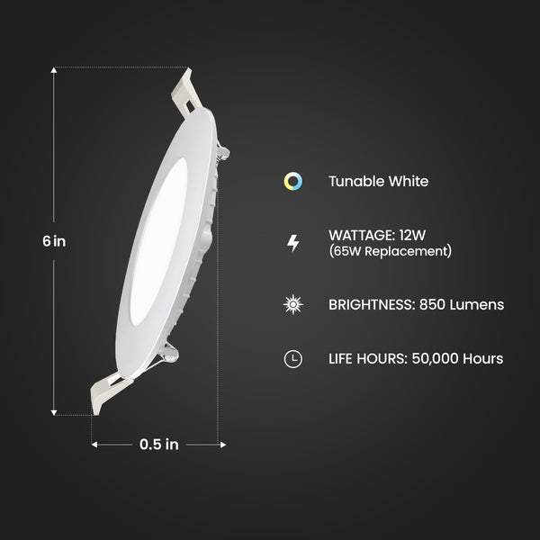 Feit Electric 6 In. Quick Connect LED Canless Recessed Downlight Add-on