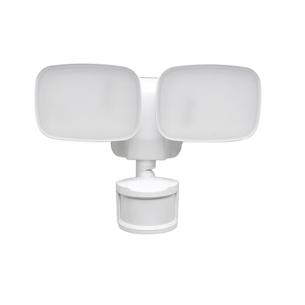 feit electric 9.5 in. Daylight White (5000K) White Dual Head LED Flood Solar Security Lights with Motion Sensor