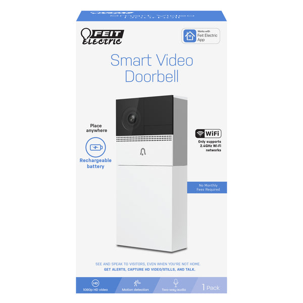 Feit Electric Battery-Powered Doorbell Smart Wi-Fi Camera