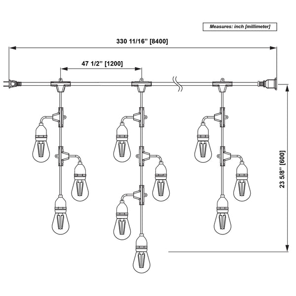 Feit Electric 12 Ft. LED Fence String Lights