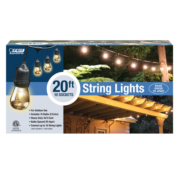 Feit Electric 20 Ft. Incandescent String Light Set